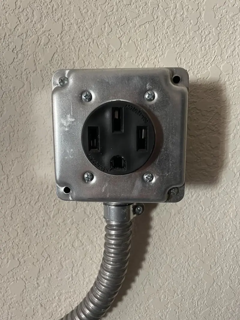 NEMA 14-50 outlet installed for Electrical Panel Upgrade in Krum
